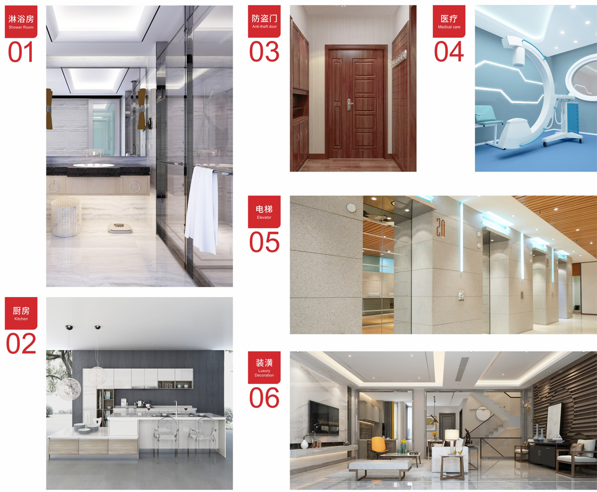 公司產(chǎn)品廣泛適用于裝飾裝潢、電梯、淋浴房、拼接防盜門、廚房設(shè)備、標(biāo)示標(biāo)牌企業(yè)、船舶、醫(yī)療器械等行業(yè)。